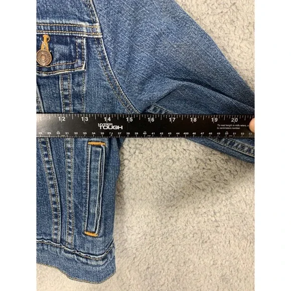 Levi Strauss Signature Denim Blue Jean Youth Button-up Jacket Large (L) - Picture 9 of 13